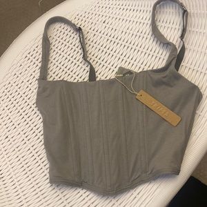 Skims cotton corset bustier